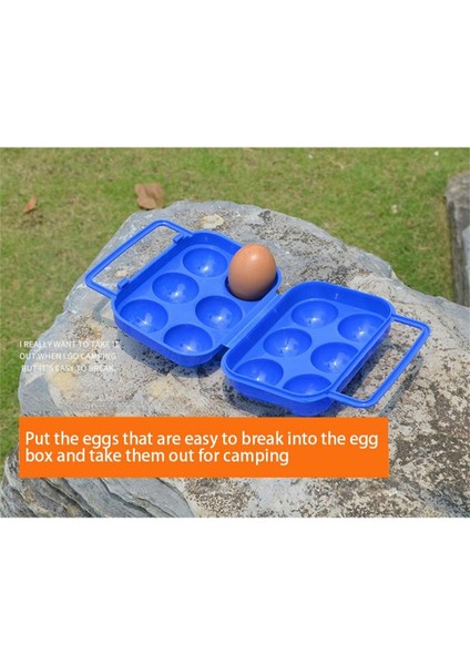 Mavi Abs Anti-Basınç Yumurta Saklama Kutusu Mavi Yumurta Tutucu Açık Kamp Piknik Plastik Yumurta Tutucu Mutfak Organizatör 11.57 cm Taşınabilir (Yurt Dışından)