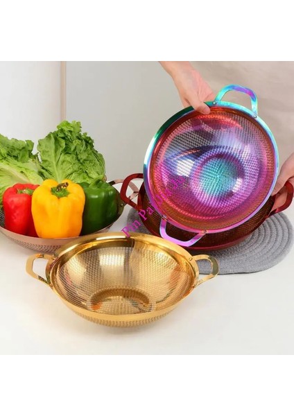 Kalınlaşmış Drenaj Sepeti Paslanmaz Çelik Meyve ve Sebze Temizleme Sepeti Saplı Mutfak Aracı Temizleme Havzası Ev (Yurt Dışından) modelleri