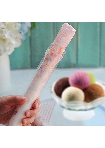 100PCS F3 100PCS Tek Kullanımlık Şeker Tüpü Buz Popsicle Kalıpları Çanta Zip-Lock Kılıfı Freeze Pops Popsicle Çantaları Dondurma Yoğurt Buz Pops Çantası (Yurt Dışından)