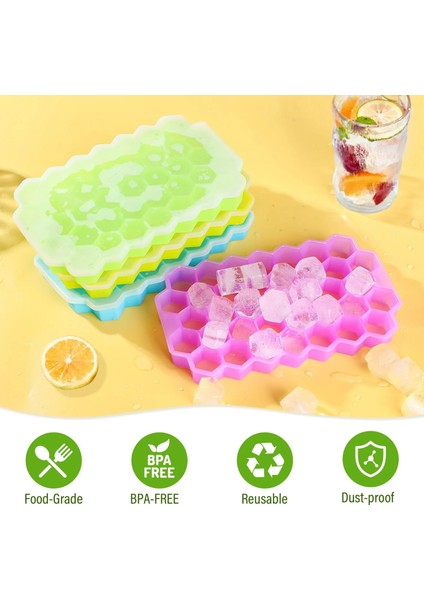 37 Küp Pembe Gösteri Olarak 37 Kavite Küp Yapıcı Silikonlar Buz Kalıbı Petek Buz Küpü Tepsisi Magnum Silikon Kalıp Formları Viski Kokteyli Için Gıdaya Uygun Kalıp (Yurt Dışından) fırsatları