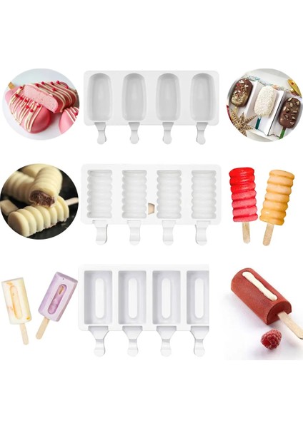 215X125MMKÜÇÜK Sılıkolove Gıda Sınıfı Dondurma Kalıp Silikon Popsicle Kalıpları Dıy Ev Yapımı Tatlı Dondurucu Meyve Suyu Buz Pop Formları (Yurt Dışından) indirimleri