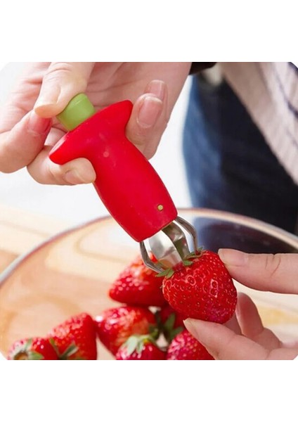 Gösterildiği Gibi 1 Adet Çilek Soyucu Oyma Metal Domates Sapları Paslanmaz Çelik Meyve Yaprağı Kök Sökücü Gadget Mutfak Gereçleri (Yurt Dışından)