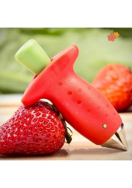 2 Adet 2/1 Adet Çilek Soyucular Metal Plastik Meyve Yaprağı Sökücü Domates Sapları Çilek Bıçak Kök Sökücü Mutfak Gereçleri Gadget (Yurt Dışından)