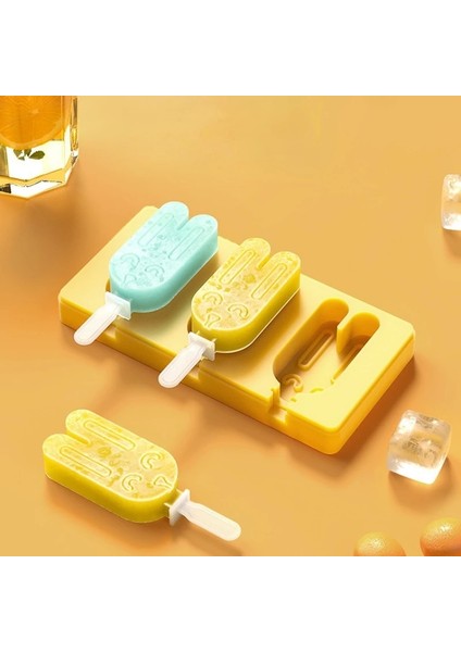 Üçgen-Mavi Hayvan Dondurma Silikon Kalıp Popsicle Çikolata Kalıp Dıy El Yapımı Dondurma Kalıp Dıy Yaz Çocuk Dondurma Kalıp (Yurt Dışından)