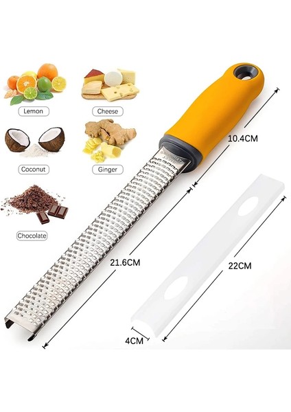 Sarı Narenciye Limon Zester ve Peynir Rendesi, Zencefil, Limon, Peynir, Zencefil, Sarımsak, Narenciye, Keskin Paslanmaz Çelik Bıçak Için Mutfak Aleti (Yurt Dışından) modelleri