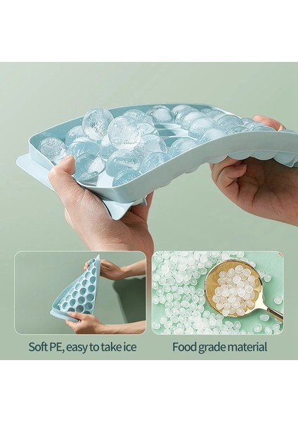 Mavi 17X10 cm 33 Izgaralar Buz Topu Makinesi Gıda Sınıfı Pp Hokeyi Buz Kalıbı Kalıp Dondurulmuş Buz Küpü Tepsileri Çıkarılabilir Kapaklı Mutfak Aletleri Aksesuarları (Yurt Dışından) indirimleri