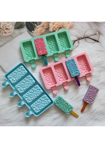 012 Mavi Yeni Formu Tepe Şekli Yaz Dondurma Silikon Kalıp Dıy Buz Pop Maker Dondurucu Meyve Suyu Popsicle Kalıp Buz Tepsisi Kek Pişirme Mol (Yurt Dışından)