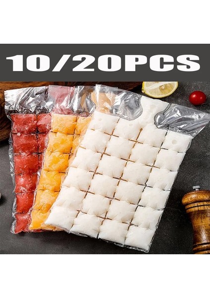 10 Adet 30X19CM Kendinden Sızdırmazlık Buz Topu Kalıbı Tek Kullanımlık Buz Torbaları Küp Kalıp Dondurma Makinesi Buz Yapma Çanta Dıy Şeffaf Buz Küpü Tepsileri Kalıp (Yurt Dışından)