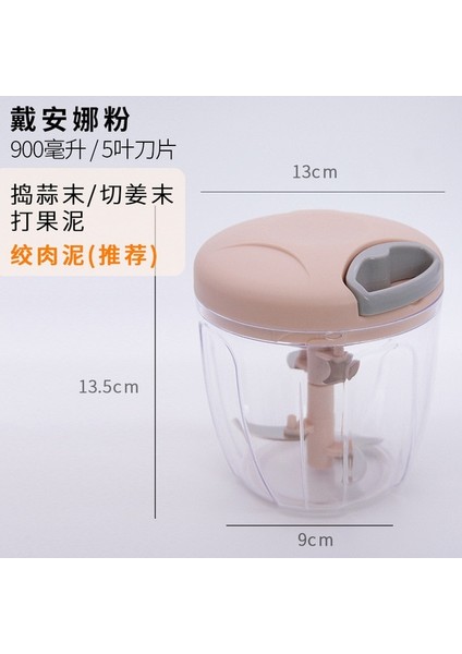 900 ml Pembe 500/900 ml Sebze Kesici Kıyıcı Sarımsak Kıyıcı Manuel Döndürme Dilimleme Meyve Sarımsak Kırıcı Mutfak Gadget Karıştırıcılar Kıyma Makinesi (Yurt Dışından)