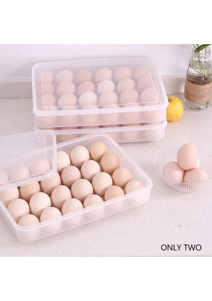 Beyaz 2 Şeffaf Yumurta Kabı, Kapaklı 48 Yumurta, Kolay Taşıma Aksesuar Seti Bulaşık Makinesinde Yıkanabilir Taşıyıcı, Istiflenebilir (Yurt Dışından) fırsatları