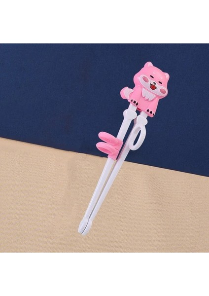 Pembe Kedi 1 Çift Öğrenme Çubuklarını Eğitim Düzeltme Sevimli Kedi Bebek Çocuk Çocuk Çin Çubuklarını Öğrenci Plastik Mutfak Sofra (Yurt Dışından)