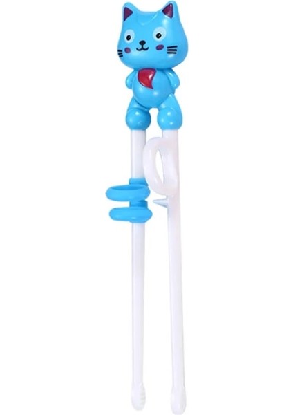 Pembe Kedi 1 Çift Öğrenme Çubuklarını Eğitim Düzeltme Sevimli Kedi Bebek Çocuk Çocuk Çin Çubuklarını Öğrenci Plastik Mutfak Sofra (Yurt Dışından)