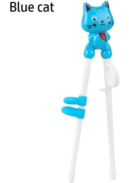 Mavi Kedi 1 Çift Karikatür Yemek Çubukları Çocuk Yemek Eğitimi Yemek Çubukları Yemek Çubuklarını Öğrenmek Doğru Kullanım Bebek Uygulama Yemek Çubuğu (Yurt Dışından)