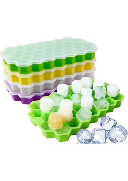 Gösterilen Gibi 37 Küp Beyaz 37 Gözlü Petek Buz Küpü Tepsileri Yeniden Kullanılabilir Silikon Buz Küpü Kalıp Çıkarılabilir Kapaklı Bpa Içermeyen Buz Yapıcı Yaratıcı 13 Gözlü (Yurt Dışından) modelleri