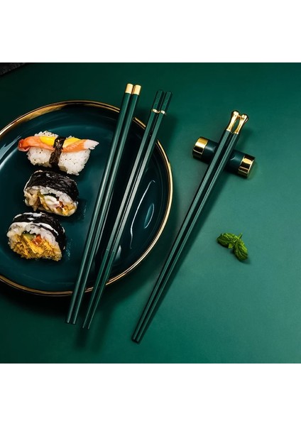 Siyah 1 Çift 5/10 Çift Japon Çin Yemek Çubukları Yemek Suşi Çubukları Yeniden Kullanılabilir Metal Kore Çubuklarını Seti Mutfak Aksesuarları (Yurt Dışından) indirimleri