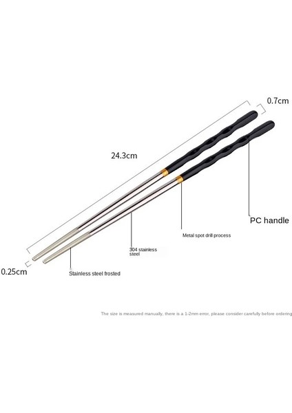C-5pairs 5 Çift / Takım Yeniden Kullanılabilir Kaymaz Paslanmaz Çelik Çubuklarını Sofra Yemek Japon Chopstick Suşi Yemek Çubukları (Yurt Dışından)