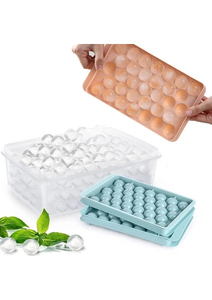 Blue-A Buz Topu Makinesi Çıkarılabilir Kapaklı Kalıplar Plastik Kalıp Buz Küpü Tepsileri Yuvarlak Top Buz Küpü Makineleri Ev Bar Mutfak Aksesuarları (Yurt Dışından)