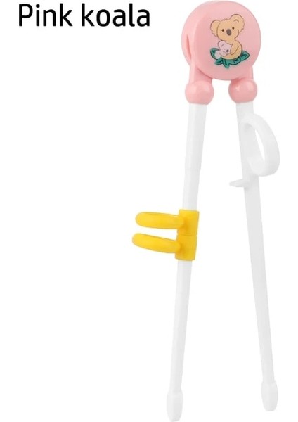 B-Pink Koala 1 Çift Bebek Öğrenme Eğitim Çubuklarını Karikatür Hayvan Acemi Çubuk Sofra Çocuklar Yeme Eğitimi Yardımcı Bebek Araçları (Yurt Dışından)