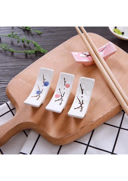 Stil 2 1 Adet Japon Erik Çiçeği Seramik Çubuk Tutucu Yaratıcı Mutfak Malzemeleri Ev Çubuk Tutucu Bakım Gadget (Yurt Dışından)