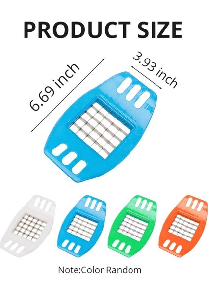 Renk Rastgele-1 Adet Paslanmaz Çelik Sebze Patates Dilimleme Kesici Kıyıcı Cips Yapma Aracı Patates Kesme Kızartması Aracı Mutfak Aksesuarları (Yurt Dışından) fiyatları