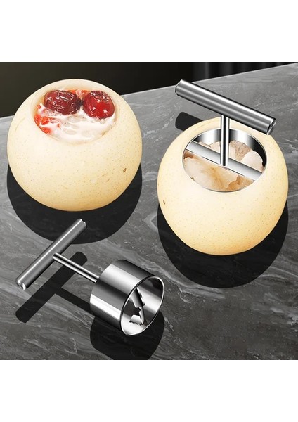 B Kızartma Için Gözyaşı Sopa 304 Paslanmaz Çelik Meyve Tarağı Kar Armut Çekirdek Ayırıcı Mutfak Haşlanmış Armut Çekirdek Sökücü (Yurt Dışından)