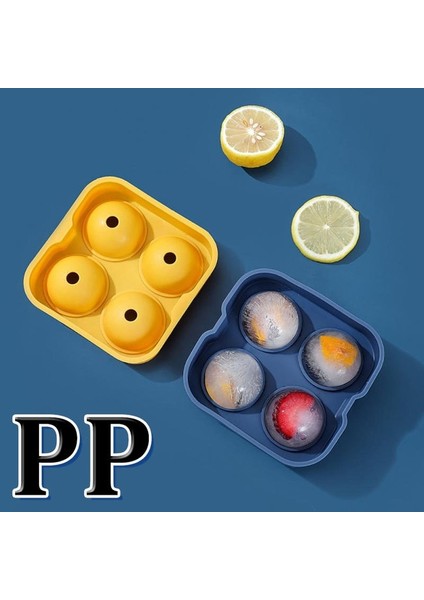 05 Pp Buz Topu Makinesi Kalıp Kalıp Tuğla Yuvarlak Yüksek Kaliteli Buz Kalıp Dıy Ev Partisi Viski Şarap Dondurma Bar Araçları Aksesuarları 4.5 cm (Yurt Dışından)