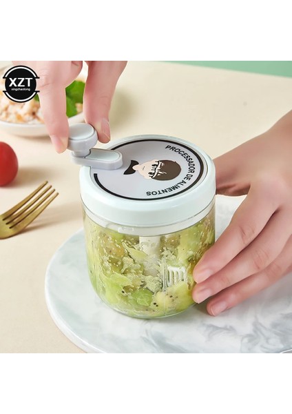 Pı-2 400 ml Mini El Krank Sarımsak Kıyıcı Kıyma Makinesi Sarımsak Ezici Makinesi Sağlam Dayanıklı Ezilmiş Zencefil Sebze Kırıcı Mutfak Aracı (Yurt Dışından)