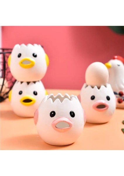 Pembe Kawaii Civciv Yumurta Ayırıcı Yumurta Bölücü Yumurta Sarısı Ayırıcı Sevimli Yumurta Sıvı Filtresi Mutfak Tedarik Pişirme Gereçleri Yaratıcı Seramik (Yurt Dışından) modelleri