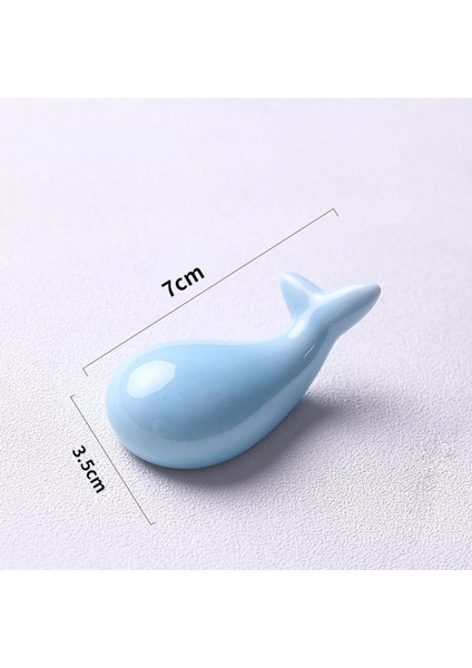 Gri Mavi 3*3.5*7 cm Karikatür Seramik Çubuk Tutucular Balina Şekli Çubuklarını Mat Mutfak Sanat Zanaat Sofra Çubuklarını Standı (Yurt Dışından)