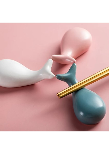 Gri Mavi 3*3.5*7 cm Karikatür Seramik Çubuk Tutucular Balina Şekli Çubuklarını Mat Mutfak Sanat Zanaat Sofra Çubuklarını Standı (Yurt Dışından)