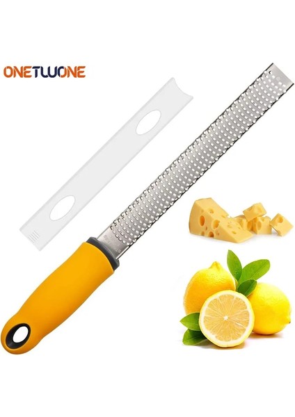 Sarı Limon Zester ve Peynir Rende, Paslanmaz Çelik Gıda Rende Dilimleme, Parmesan, Zencefil, Küçük Hindistan Cevizi, Sarımsak, Çikolata, Meyveler Için Mutfak Aleti (Yurt Dışından)