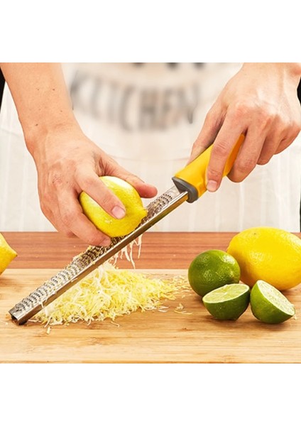 Sarı Limon Zester ve Peynir Rende, Paslanmaz Çelik Gıda Rende Dilimleme, Parmesan, Zencefil, Küçük Hindistan Cevizi, Sarımsak, Çikolata, Meyveler Için Mutfak Aleti (Yurt Dışından)