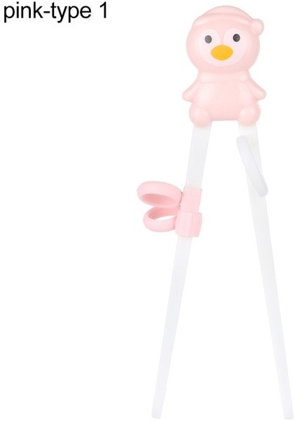 C-Pink1 1 Çift Bebek Öğrenme Eğitim Çubuklarını Karikatür Hayvan Acemi Chopstick Sofra Çocuklar Yeme Eğitimi Yardımcı Bebek Araçları (Yurt Dışından)