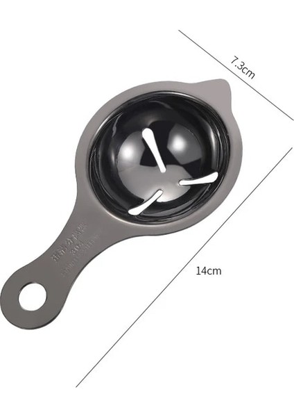 Siyah 1 Adet 304 Paslanmaz Çelik Sarısı Yumurta Ayırıcı Bölücü Eleme Gadget Pişirme Aracı Çok Renkli Mutfak Aksesuarları Çok Fonksiyonlu (Yurt Dışından)