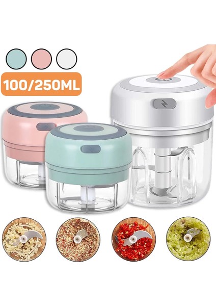 Yeşil 100 ml 100/250 ml Elektrikli Mini Yiyecek Parçalayıcı Şarj Edilebilir Küçük Mutfak Robotu Sarımsak Püresi Soğan Ot Sebze Zencefil Meyve Blender (Yurt Dışından) indirimleri