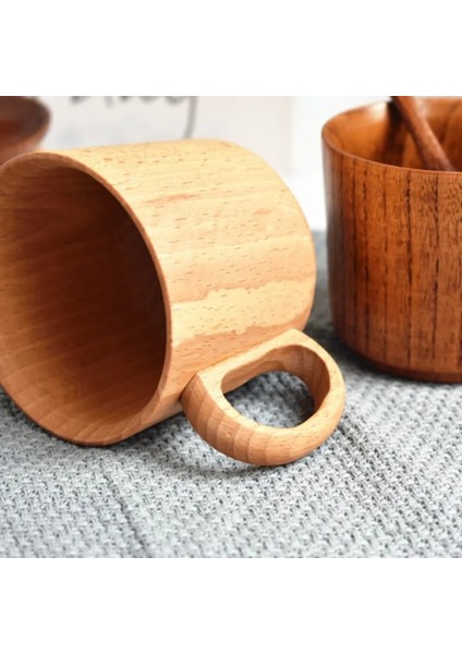 Fincan Bir Ahşap Kahvaltı Kupa Kaşık ve Tabak Kayın Ahşap Öğleden Sonra Çay Süt Kahve Fincanı Ev Ofis Için Saplı Ahşap Plaka Coaster (Yurt Dışından) indirimleri