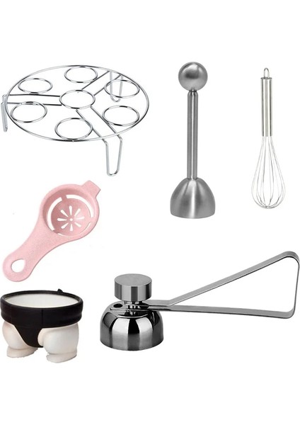 Buğulanmış Yumurta Rafı Yaratıcı Mutfak Aletleri Paslanmaz Çelik Metal Kabuk Açıcı Çırpma Buğulanmış Yumurta Rafı Sevimli Yumurtalık Ayırıcı Açık Mutfak Aksesuarları (Yurt Dışından) fiyatları