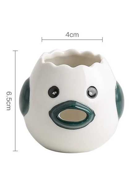 Yeşil Yumurta Beyaz Ayırıcı Hayvan Modelleme Yumurta Sarısı Ayırıcı Ev Mutfak Alet Seramik Karikatür Gıda Tutucu Pişirme Aksesuarı (Yurt Dışından)