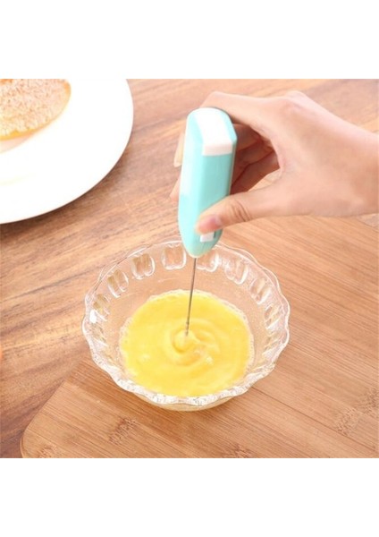 Mavi Elektrikli Yumurta Çırpıcı El Kahve Mikseri Mini Süt Köpürtücü Krem Blender Kolu Çırpma Otomatik Süt Tozu Karıştırıcı Ev (Yurt Dışından)