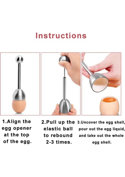Yumurta Açacağı 2 Yaratıcı Mutfak Aletleri Paslanmaz Çelik Metal Kabuk Açıcı Çırpma Buğulanmış Yumurta Rafı Sevimli Yumurtalık Ayırıcı Açık Mutfak Aksesuarları (Yurt Dışından) indirimleri