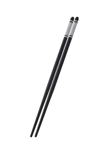 Siyah -1 Çift 1 Çift Japon Yemek Çubukları Siyah Paslanmaz Çelik Yemek Çubukları Renkli Kaplama Antiskid Chop Çubukları Pirinç Suşi Için Gıda Çubukları (Yurt Dışından)