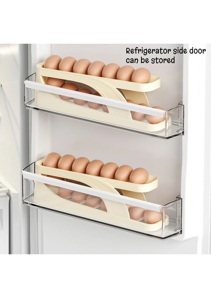 1 Adet Çift Katmanlı Otomatik Yumurta Rulo Haddeleme Yumurta Tutucu Buzdolabı Yan Kapı Mutfak Tezgahı Anti-Drop Yumurta Saklama Kutusu (Yurt Dışından) fırsatları