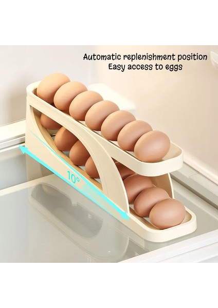 1 Adet Çift Katmanlı Otomatik Yumurta Rulo Haddeleme Yumurta Tutucu Buzdolabı Yan Kapı Mutfak Tezgahı Anti-Drop Yumurta Saklama Kutusu (Yurt Dışından) indirimleri