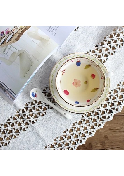 Stil E 160ML Seramik Kahve Fincanı Seti Avrupa Tarzı Kemik Çini Siyah Çay Bardağı Tabağı Küçük Lüks Ev Bayanlar Öğleden Sonra Çay Bardağı Çiçek Çay Seti (Yurt Dışından)