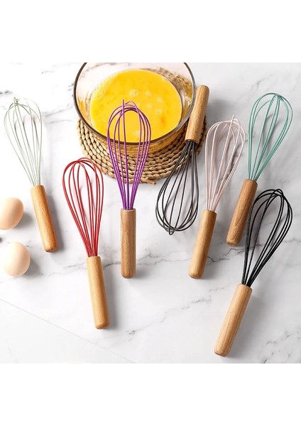 Siyah Silikon Yumurta Çırpıcı Çırpma Ahşap Saplı Mutfak El Yumurta Çırpıcı Alet Mutfak Gereçleri Pişirme Aksesuarları (Yurt Dışından) fiyatları