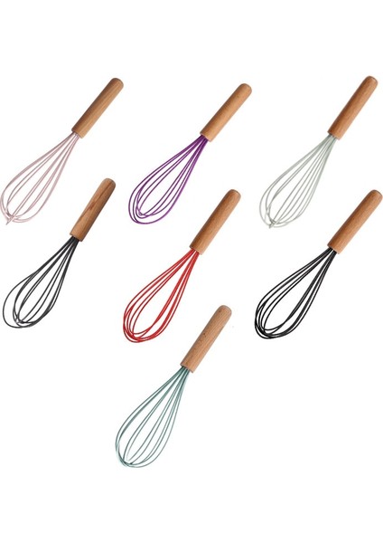 Siyah Silikon Yumurta Çırpıcı Çırpma Ahşap Saplı Mutfak El Yumurta Çırpıcı Alet Mutfak Gereçleri Pişirme Aksesuarları (Yurt Dışından) indirimleri