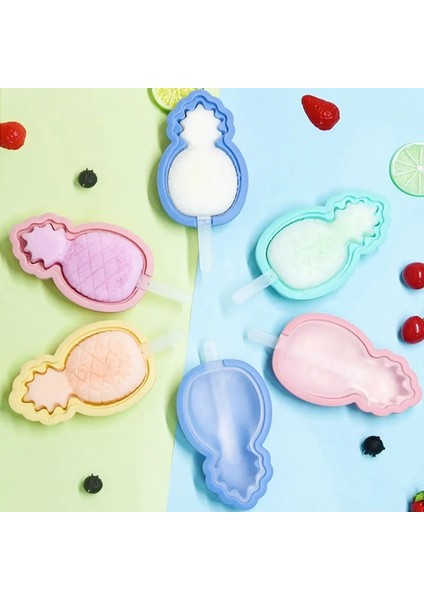 1 Adet-G Silikon Kalıp Ananas Çilek Dondurma Kalıp Kapaklı Buz Kalıbı Yeniden Kullanılabilir Çikolata Şeker Çubuğu Dıy Tatlı Aracı Gıda Sınıfı (Yurt Dışından) fiyatları