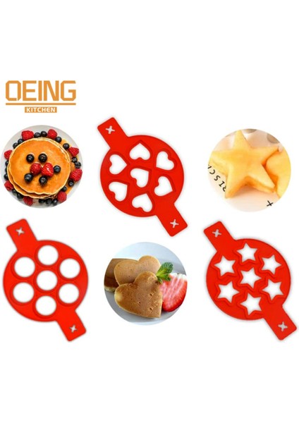 Rastgele Renk Yumurta Gözleme Halkası Yapışmaz Gözleme Yapımcısı Kalıp Silikon Yumurta Pişirici Kızarmış Yumurta Şekillendirici Omlet Kalıpları Mutfak Pişirme Aksesuarları Için (Yurt Dışından)