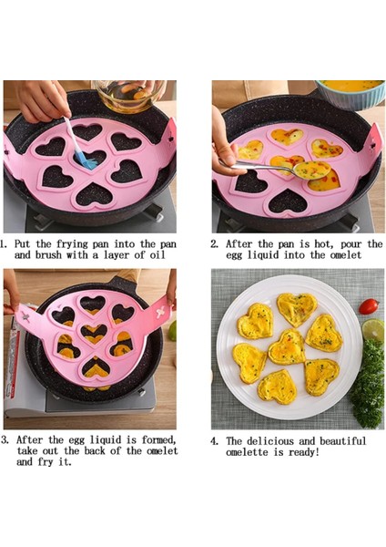 Rastgele Renk Yumurta Gözleme Halkası Yapışmaz Gözleme Yapımcısı Kalıp Silikon Yumurta Pişirici Kızarmış Yumurta Şekillendirici Omlet Kalıpları Mutfak Pişirme Aksesuarları Için (Yurt Dışından)