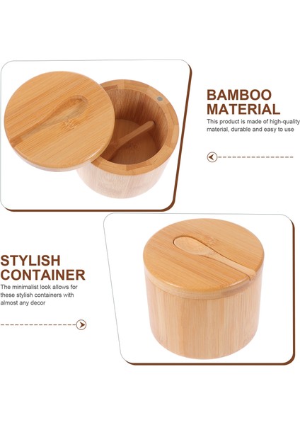 Haki Tuz Baharat Kavanozları Biber Kavanoz Bambu Çeşni Kutusu Kase Saklama Kabı Seti Ahşap Şeker Kabı Tutucu Kapak Fonksiyonu Çoklu Kaseler (Yurt Dışından) modelleri